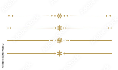 Text Divider Vectors. Separator vintage. decorative line.