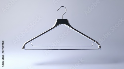 Minimalist Metal Hanger on Light Background photo