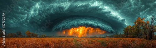 
tornado, twister, cyclone, whirlwind, storm, tempest, windstorm, funnel cloud, supercell, mesocyclone, vortex, gale, squall, thunderstorm, severe weather, atmospheric disturbance, rotating column, de photo