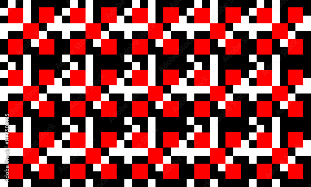 Fototapeta premium geometric pattern Artwork Red, white and Black