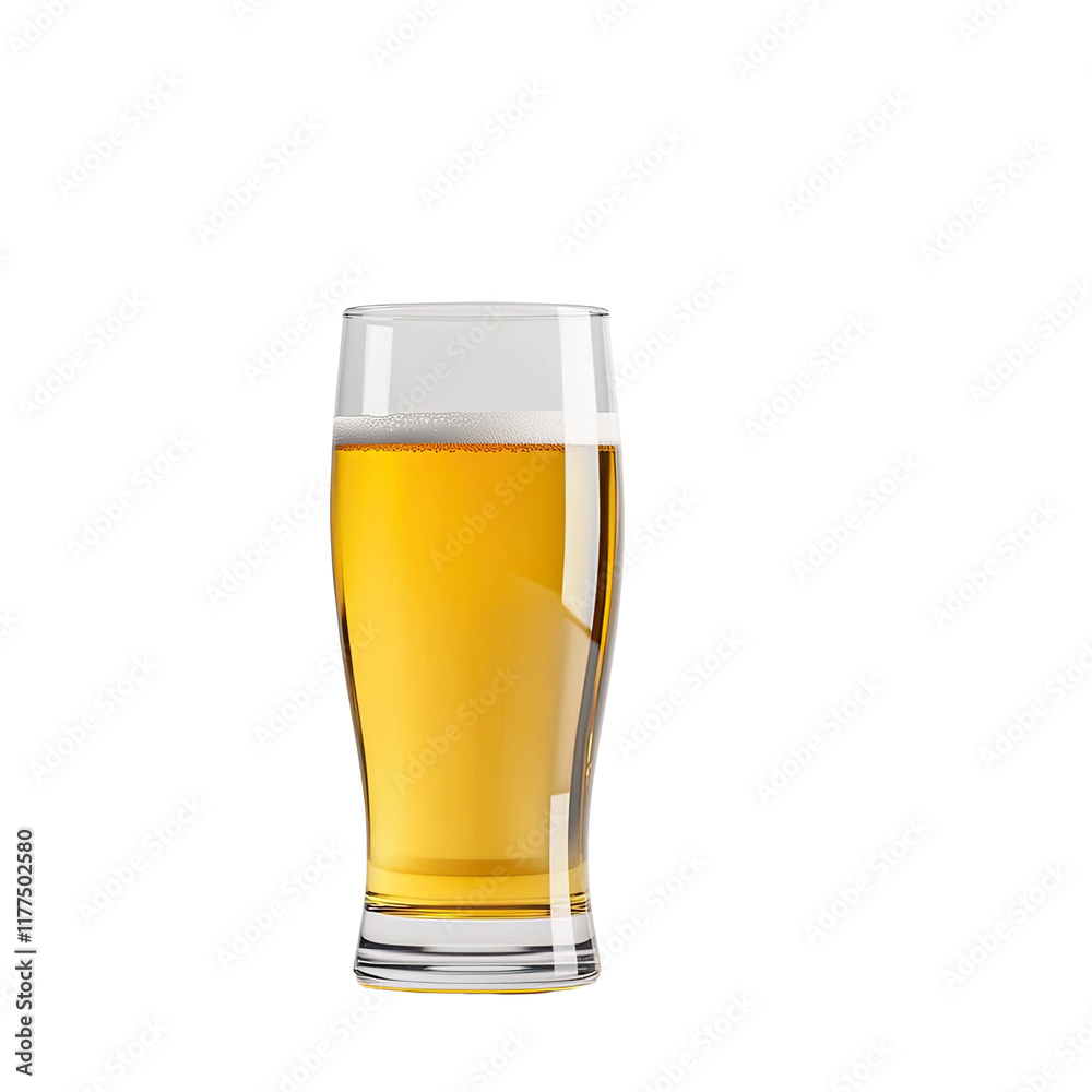 Refreshing Golden Beer in a Glass, Isolated on Black Refreshing Golden Beer in a Glass, Isolated on Black