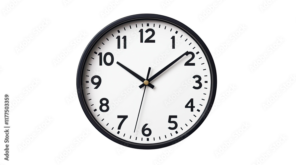 Simple Black Analog Wall Clock Showing Time Simple Black Analog Wall Clock Showing Time