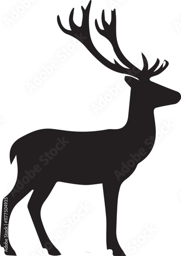 Deer silhouette vector EPS