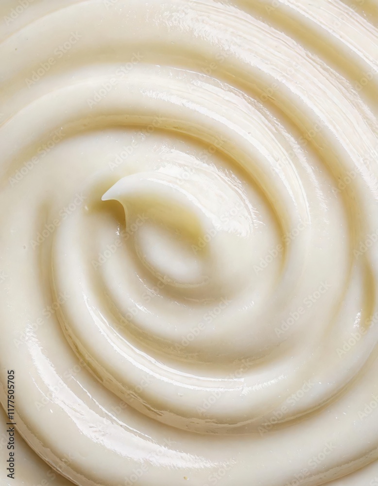 Creamy Swirls of Luxury: Close-up of a rich, creamy cosmetic product, its texture smooth and luxurious, swirling in elegant concentric circles. Perfect for beauty and skincare marketing. Creamy Swirls of Luxury: Close-up of a rich, creamy cosmetic product, its texture smooth and luxurious, swirling in elegant concentric circles. Perfect for beauty and skincare marketing.