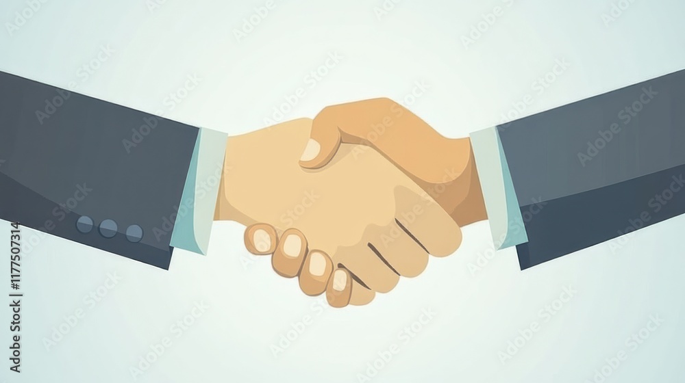 A Firm Handshake: Symbol of Agreement and Partnership A Firm Handshake: Symbol of Agreement and Partnership