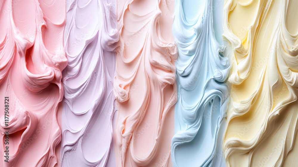 Colorful creamy texture for beauty and design