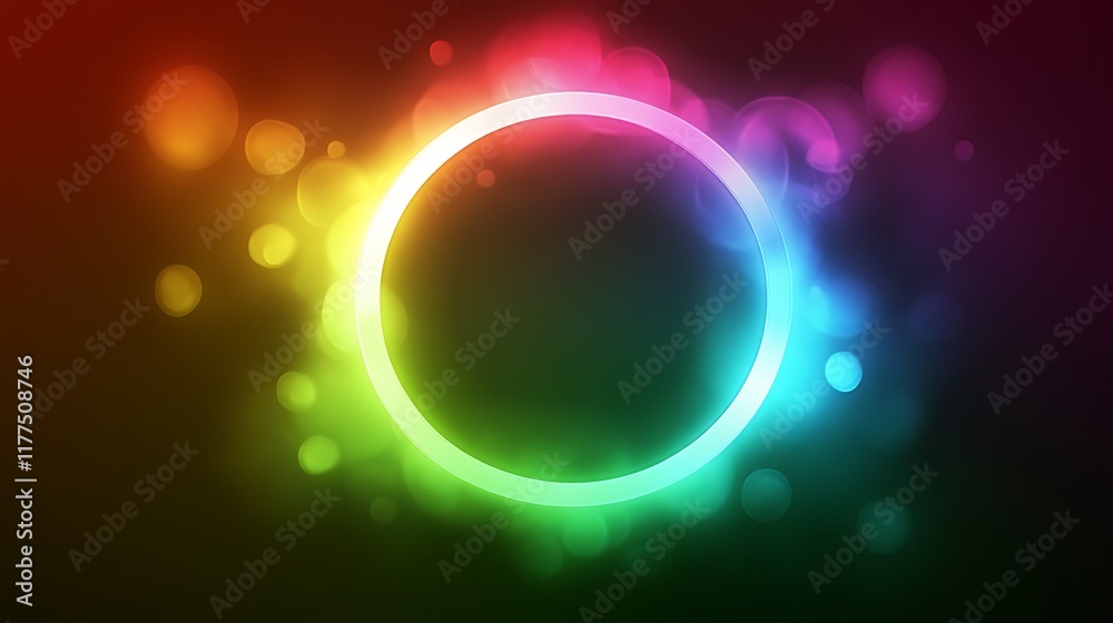 Rainbow Circle Abstract Background Design Rainbow Circle Abstract Background Design