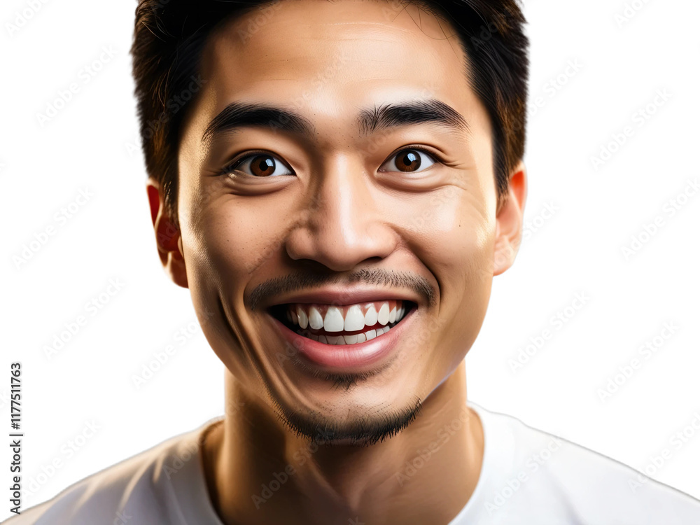 Portrait of a happy young Asian man isolated on transparent background Portrait of a happy young Asian man isolated on transparent background