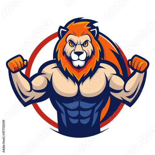 A bold fitness brand logo, featuring a roaring lion and dynamic motion lines