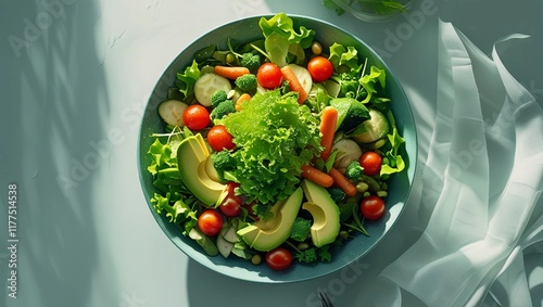Vibrant Fresh Vegetable Salad – Healthy Eating Close-Up