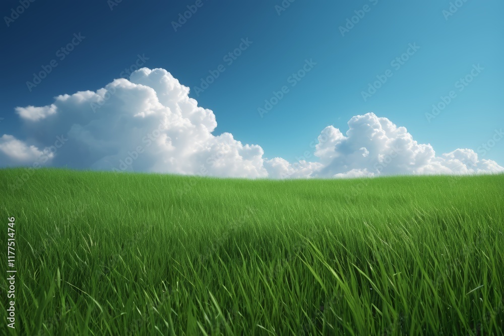 arafed view of a grassy field with clouds in the background arafed view of a grassy field with clouds in the background