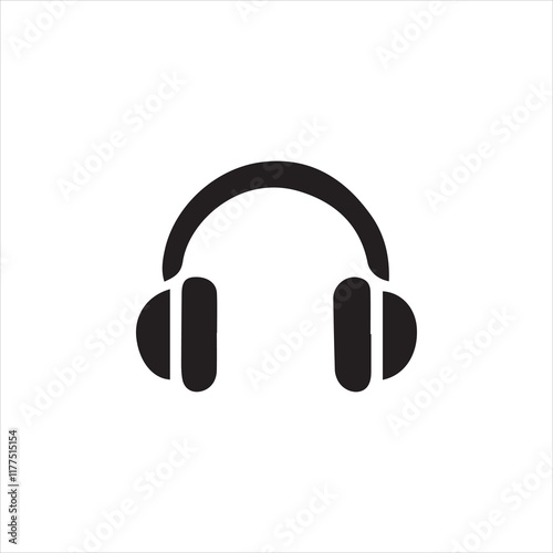headphones icon on white background