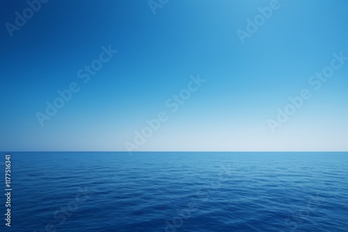 Wallpaper Mural arafed view of a blue ocean with a clear sky Torontodigital.ca