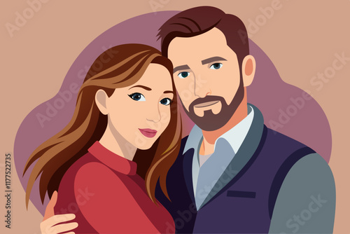 Couple portrait in a classic artistic style
