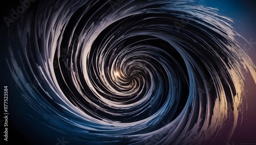 a high-contrast, cinematic photograph of a mesmerizing vortex, initially comprised of swirling, chaotic lines that gradually transform into intricate, geometric patterns, evoking a sense of harmony be photo