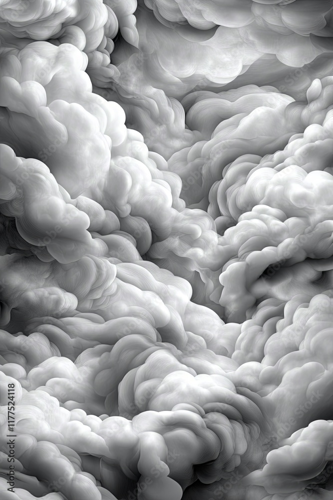 Obraz premium Storm Clouds in Shades of Gray