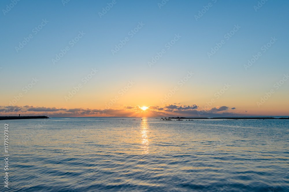 Naklejka premium ひたちなか市 海門町ふれあい公園 初日の出