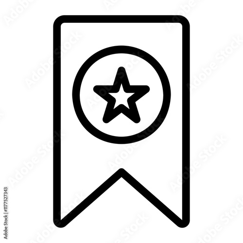 Free Download bookmark line icon - GFXLoad