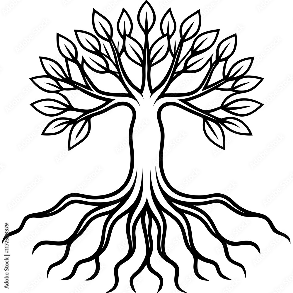 Harmony in Roots Peaceful Vector Design Harmony in Roots Peaceful Vector Design