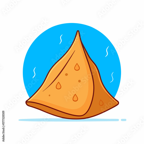 Indian street food hot samosa vector (1)