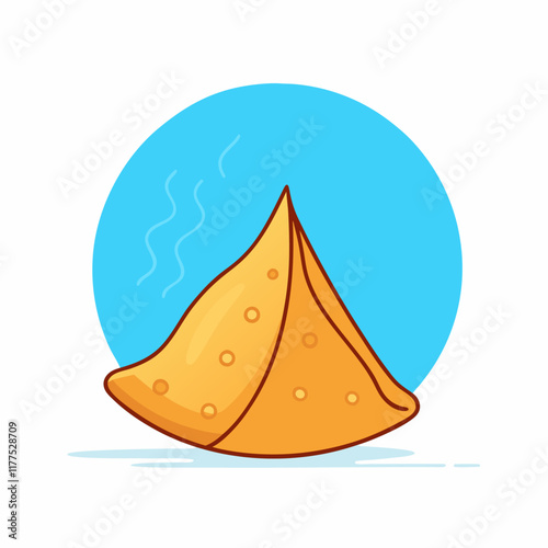 Indian street food hot samosa vector (6)