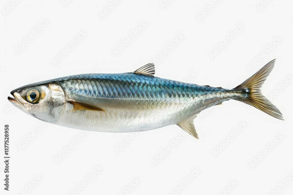 Vibrant Color Visual of Sardine Fish Cutout Side View Isolated on a Transparent Background Vibrant Color Visual of Sardine Fish Cutout Side View Isolated on a Transparent Background