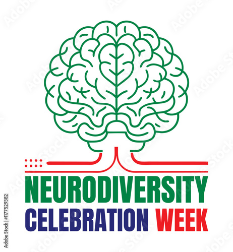 Neurodiversity Celebration Week, banner and flyer style, national day and week for support al people