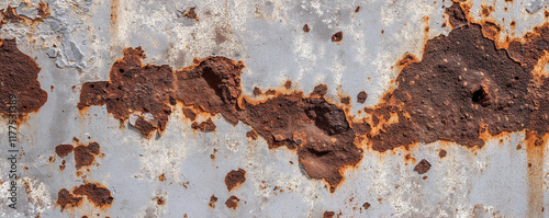 Corroded metal surface showing rust and degradation