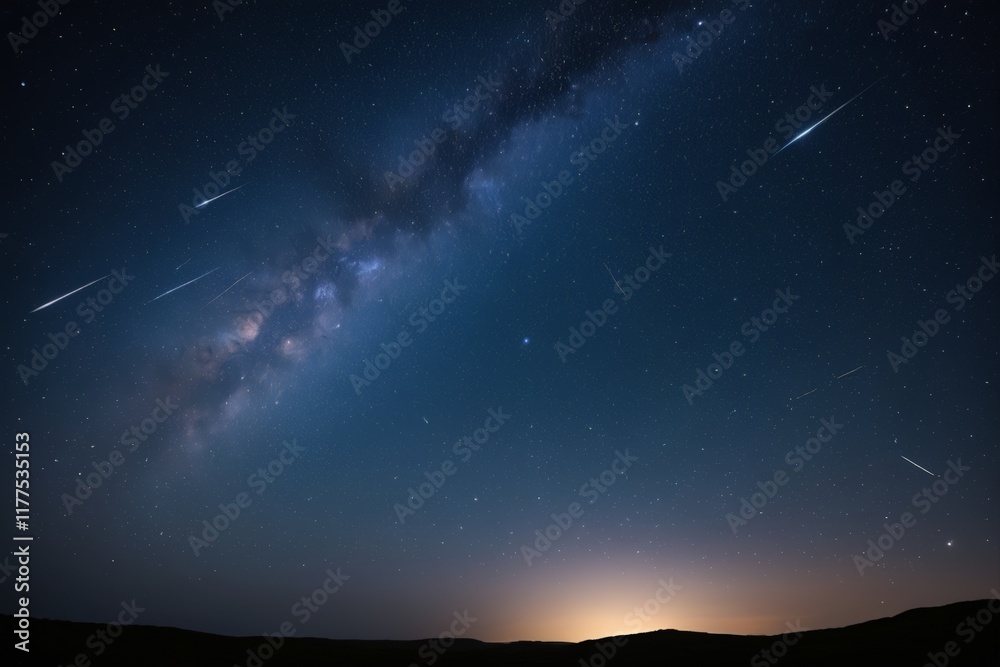 Fototapeta premium arafed view of a night sky with a few stars and a milky