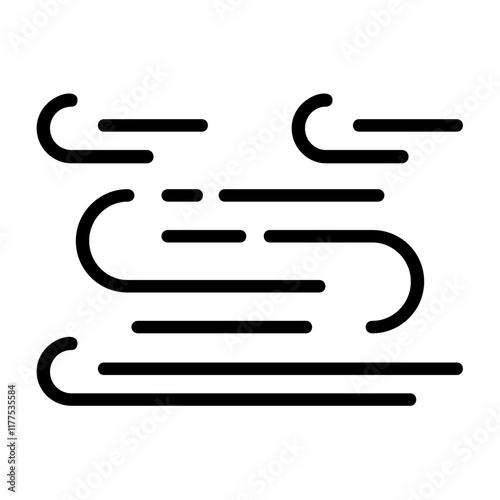 Gale Winds Vector Icon Design