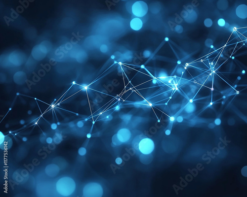 Network connections plexus banner design with connecting lines and dots

