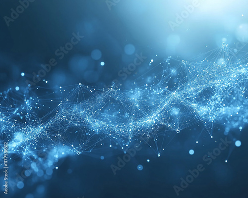 Network connections plexus banner design with connecting lines and dots
