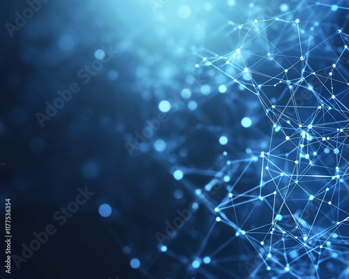 Network connections plexus banner design with connecting lines and dots
