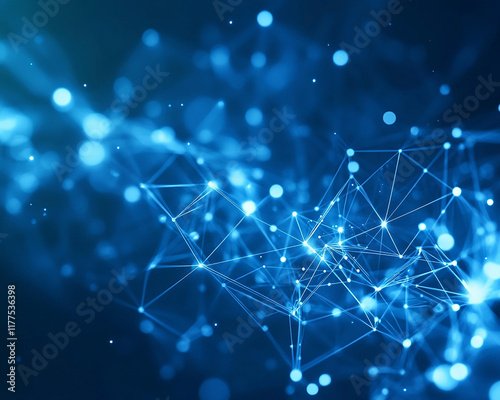 Network connections plexus banner design with connecting lines and dots
