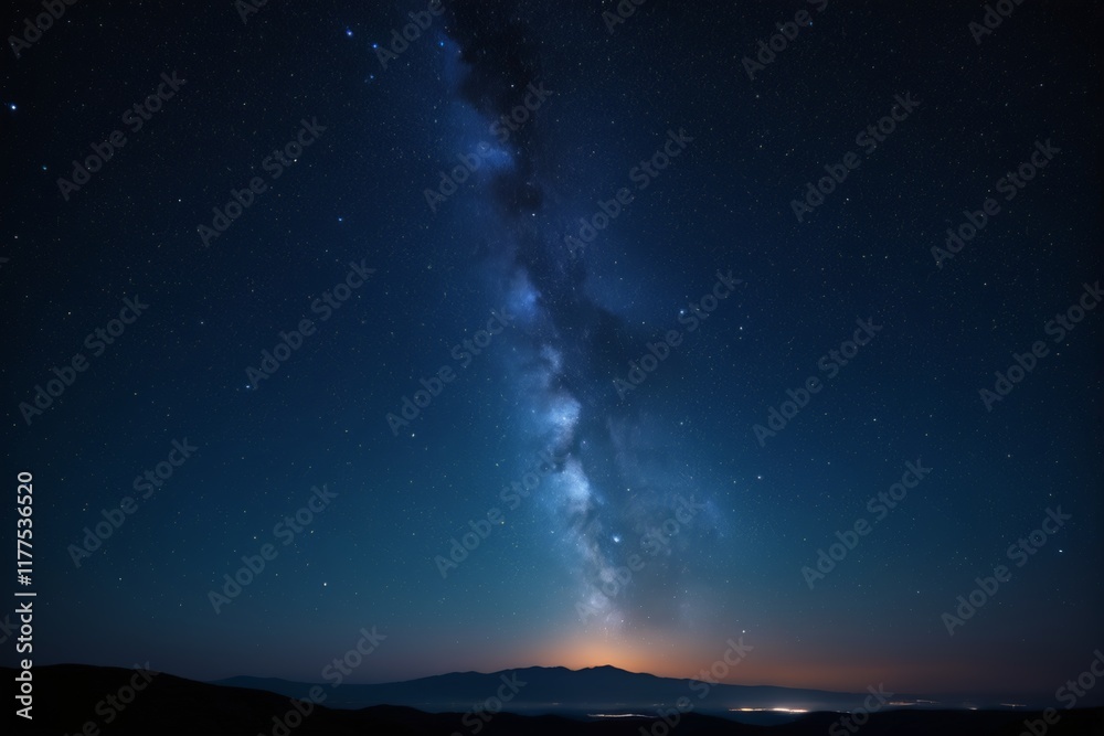 milky in the sky with a mountain in the background milky in the sky with a mountain in the background