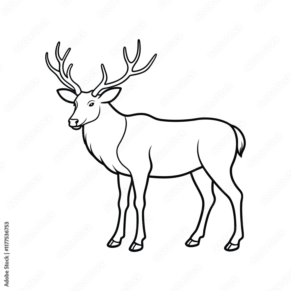 elk line art.eps
