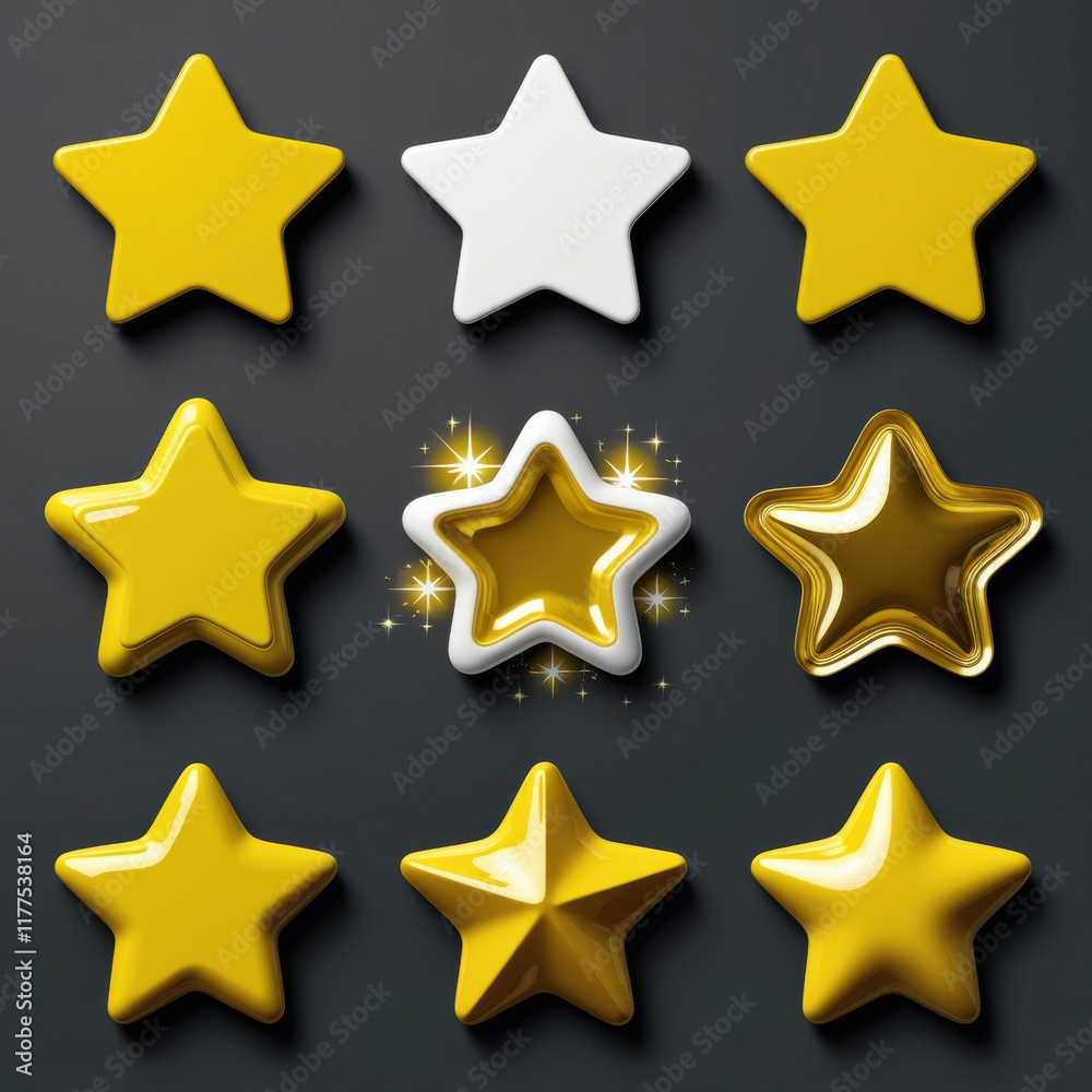 Vibrant Star Shapes.