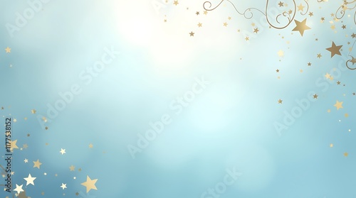 Celestial Blue: A Glimmering Starry Background