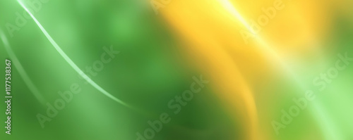 Abstract green and yellow background flowing smoothly together