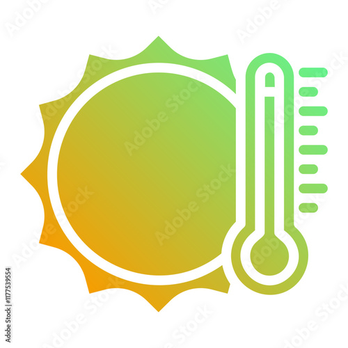 Temperature regulation. This is a vector single icon with a solid gradient style. It is suitable for any purpose, such as website design, mobile app design, logo design, etc.