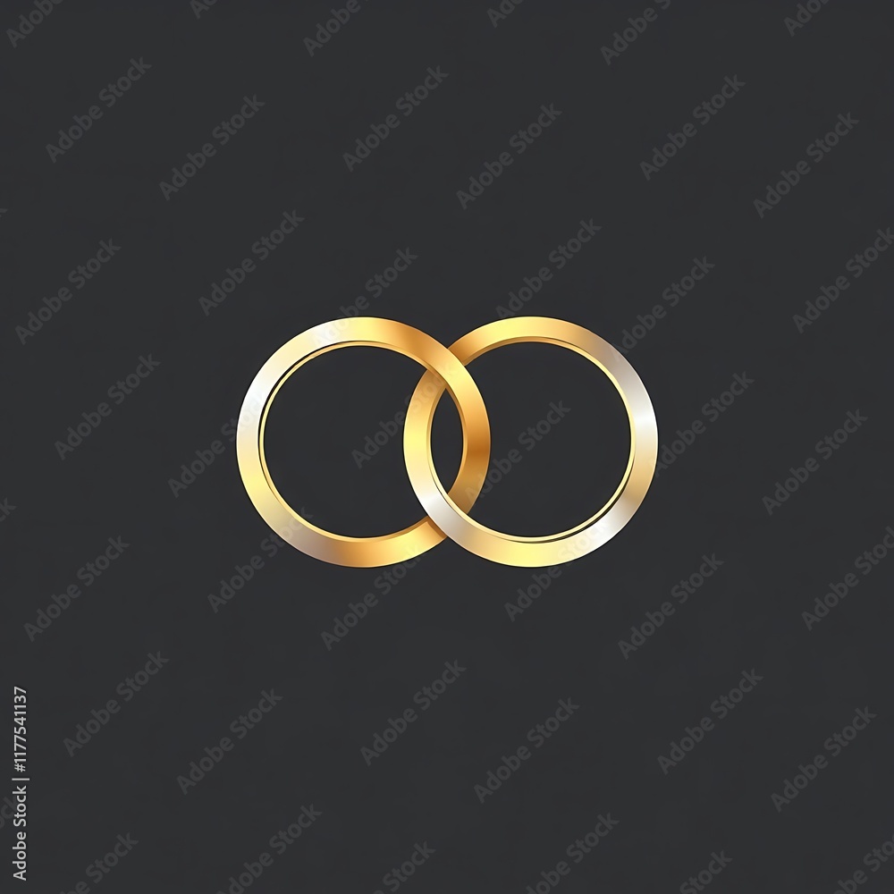 Intertwined Rings of Gold and Silver Intertwined Rings of Gold and Silver
