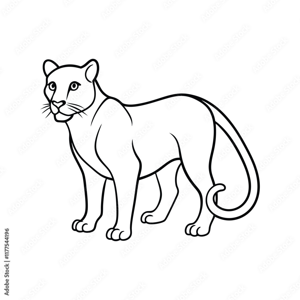 Obraz premium panther line art.eps