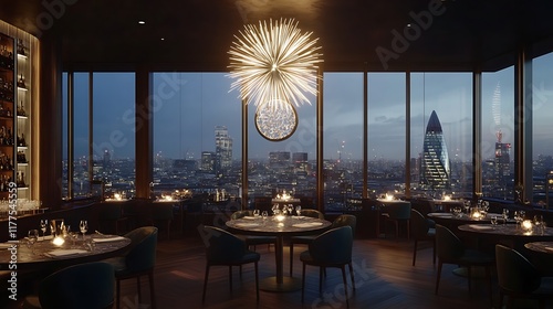 Wallpaper Mural Elegant Rooftop Restaurant Overlooking London Cityscape Torontodigital.ca