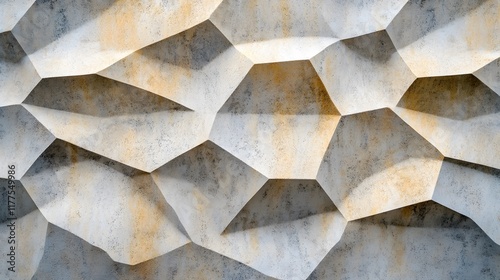 Textured Abstract Surface with Geometric Shapes in Soft Lighting