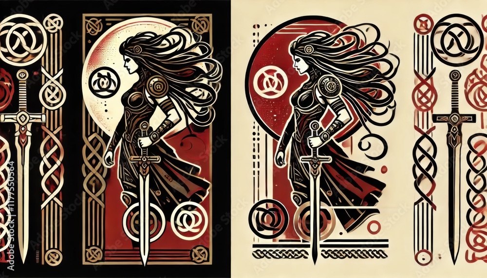 Fototapeta premium Babd (Irish or Celtic Goddess of War)