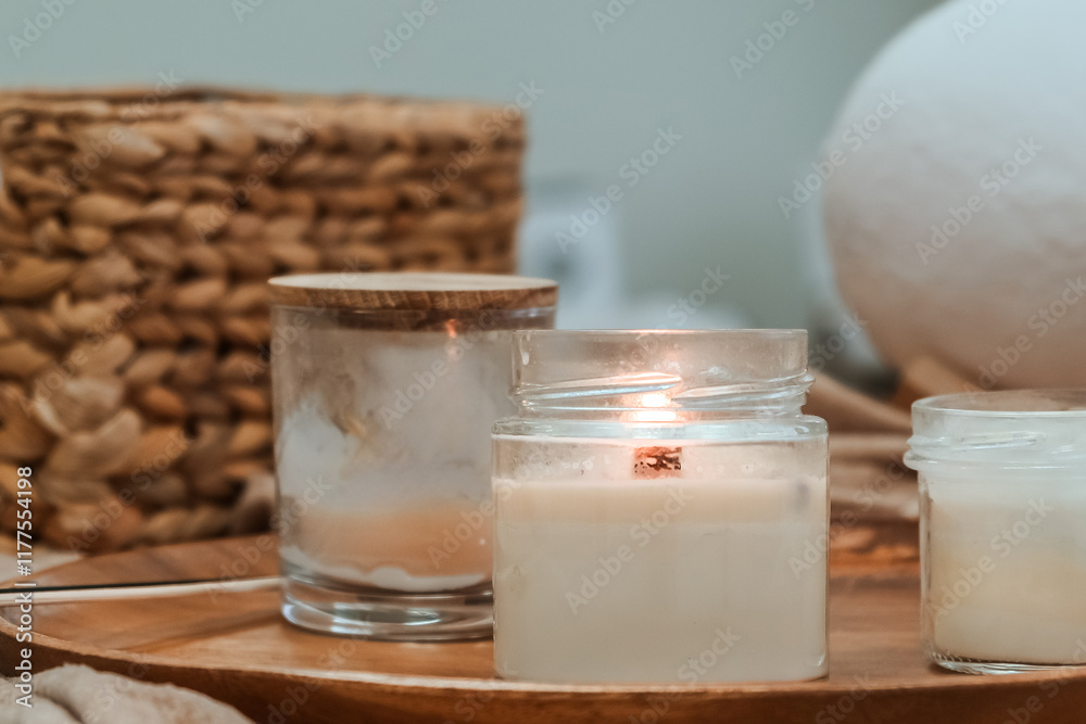 wide shot of cozy massage room filled soft candlelight aromatherapy lamps, creating tranquil soothing atmosphere.serene, natural ambiance offers a perfect space for relaxation and wellness treatments wide shot of cozy massage room filled soft candlelight aromatherapy lamps, creating tranquil soothing atmosphere.serene, natural ambiance offers a perfect space for relaxation and wellness treatments