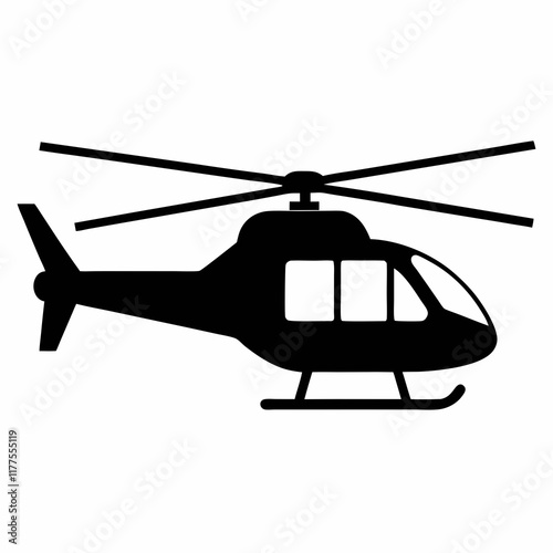 Helicopter Vector Silhouette