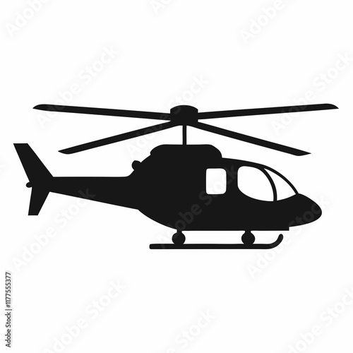 Helicopter Vector Silhouette