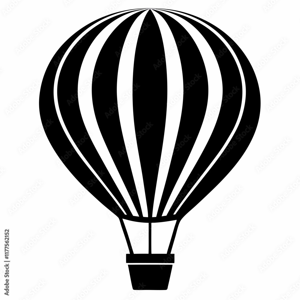 Naklejka premium Hot Air Balloon Silhouette Art