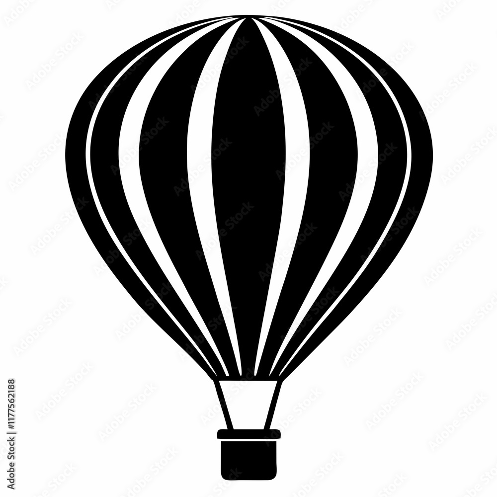 Fototapeta premium Hot Air Balloon Silhouette Art